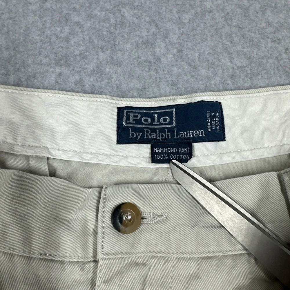 Vintage Polo Ralph Lauren Hammond Pant Double Pleated Cuffed Men's 36X34 Preppy